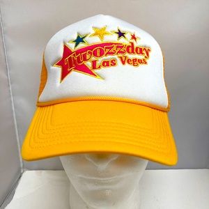 Twozzday Las Vegas Fashion Ball Cap Hat Adjustable Snapback Mesh Yellow Trucker